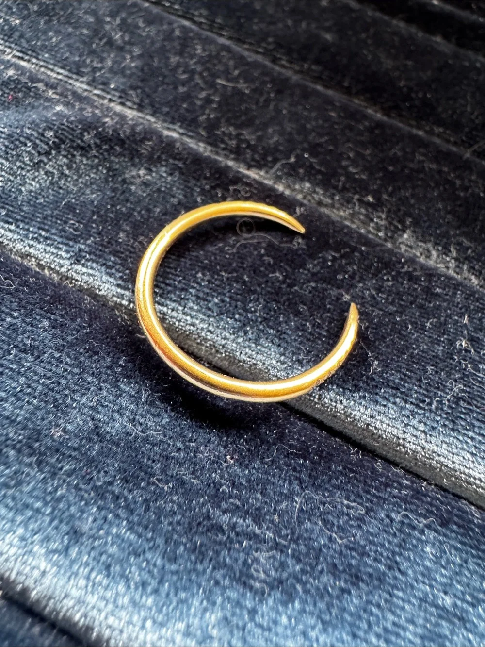 WWAKE Gold Micropavé Open Slice Ring